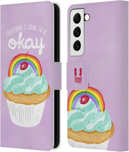 Vista 233 de Head Case Designs Assortment Cupcakes Happiness Leather Wallet Case Compatible with Samsung Galaxy A07 4G Surtido