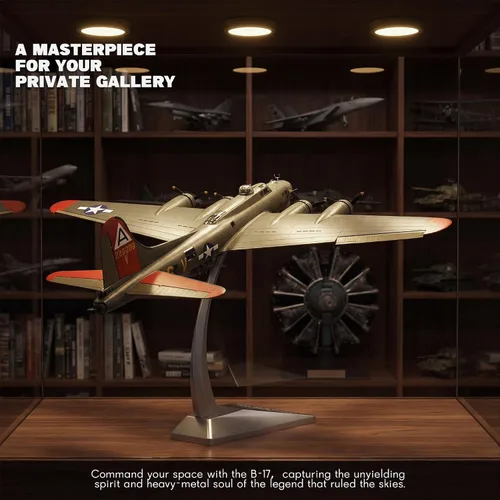 Vista 4 de NUOTIE Escala 1/72 B-17 Fortress Bomber (pintura verde) Pre-construcción de avión de guerra vintage de la Segunda Guerra Mundial avión de guerra