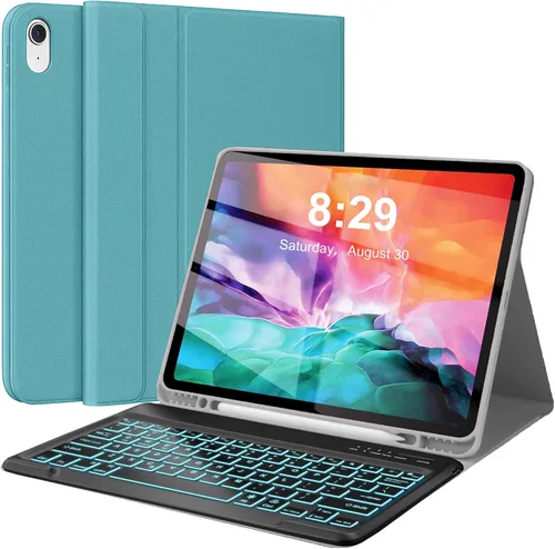 Vista 15 de Funda de teclado para iPad Pro de 12.9 pulgadas (modelo antiguo) 2015 1ª/2017 2ª generación - Teclado Bluetooth inalámbrico recargable, desmontable