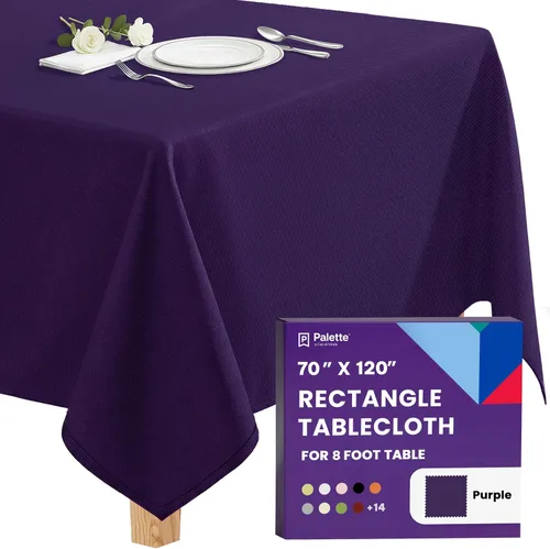 Vista 37 de Gee Di Moda - Mantel rectangular de 60 x 84 pulgadas – Mantel rectangular de poliéster lavable para mesa de 5 pies