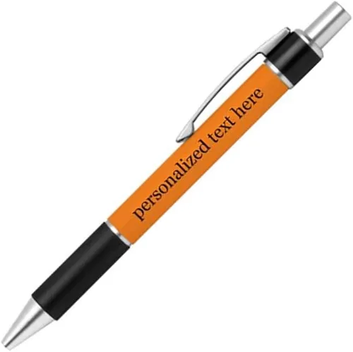 Vista 3 de Bolígrafo personalizado – Nombre o mensaje personalizado – Colores o impresiones – Regalo de papelería, suministros para la escuela de negocios
