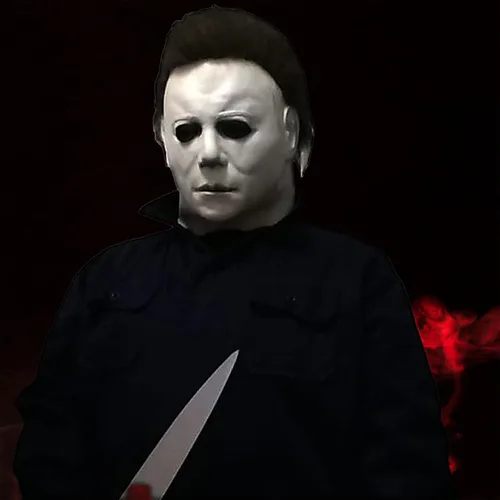 Vista 6 de Scary Halloween Mask Adult with Classic Knife - Creepy Horror Costume Accessory for Cosplay (White)
