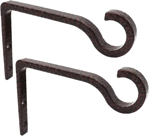 Vista 13 de QIEGL Soporte colgante para plantas de 6 pulgadas, gancho de metal para plantas, gancho de pastor decorativo para colgar linternas, comedero
