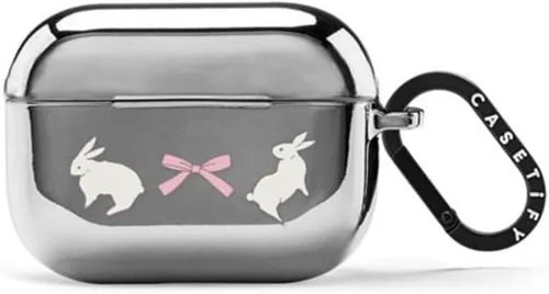 Vista 18 de CASETiFY Bounce - Funda para Airpods (3ª generación) con anillo - Black Kingsnake - Carbón mate