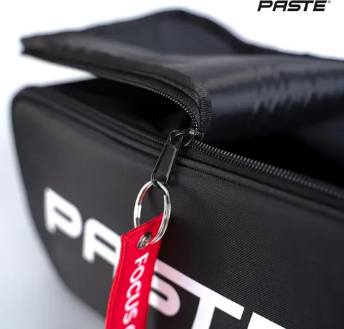 Vista 6 de PASTE Bolsa de zapatos negra Bolsa impermeable para zapatos para viajes, deportes y uso diario, negro con asa de transporte Bolsa de zapatos
