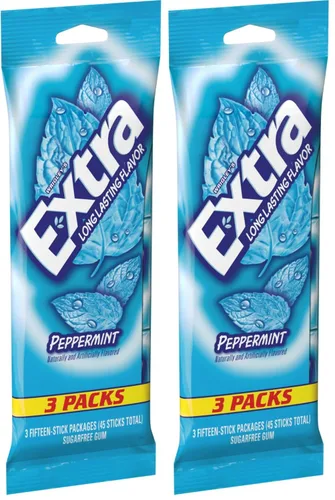 Vista 8 de EXTRA Chicle Clásico de Burbujas Sin Azúcar, 15 barras (paquete de 3)