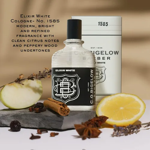 Vista 2 de C.O. Bigelow Elixir White Colonia para hombres, fragancia de especias y cítricos, colonia de larga duración para hombres, perfume elixir