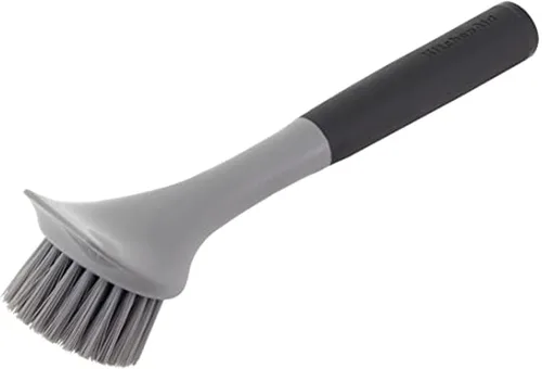 Vista 7 de KitchenAid Cepillo de palma con bandeja de platos para mantener las encimeras secas y limpias, cerdas de nailon duraderas para una limpieza Negro