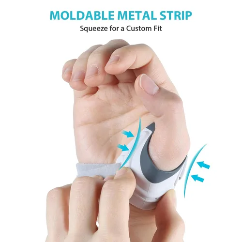 Vista 3 de KD Soporte para el pulgar: CMC Thumb Brace for Osteoartritis CMC Articulación Dolor, Estabilizador de férula para el pulgar con manga