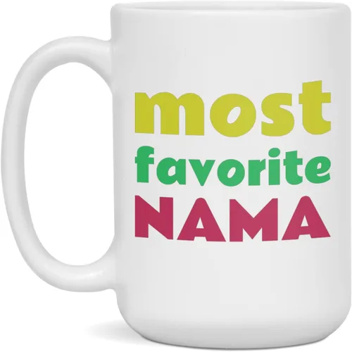 Vista 3 de Most Favorite Nama, Funny Coffee Mug for Nama, 11-Ounce White