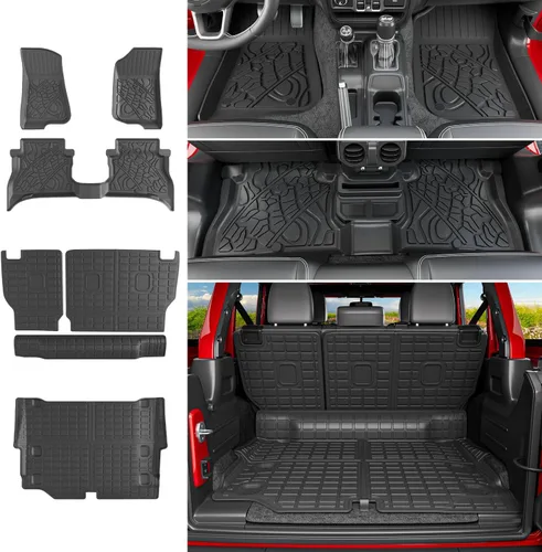 Vista 18 de powoq - Alfombrilla de suelo de 6 asientos compatible con Jeep Grand
