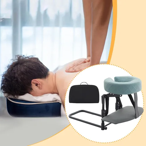 Vista 4 de predolo Home Mattress Top Massage Kit Face Down Pillow Ergonomic Head Cradle Cushion Adjustable Height Sponge Alloy Suitable for Eye Surgery