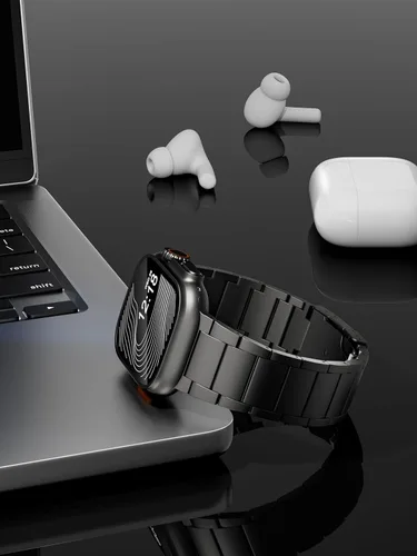 Vista 6 de LULULOOK Titanium Ultra 3 Watch Band - Grade 2 Titanium Metal Band for Men, Compatible with Apple Watch Ultra 3/ Ultra 2/ Ultra 49mm, Series 11/10