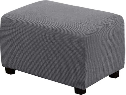 Vista 10 de H.VERSAILTEX Funda Deslizable para Otomana Rectangular Ajuste de Longitud 29"-34" Reposapiés Fundas Deslizables para Sofá Funda para Taburete