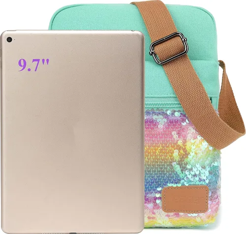 Vista 4 de Leaper - Juego de estuche y cartera bandolera de lona para niñas y mujeres