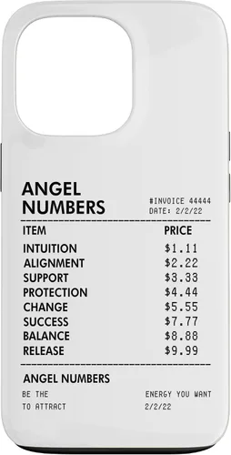 Vista 10 de Angel Numbers Receipt 111 222 333 444 - Funda de numerología espiritual para iPhone 17