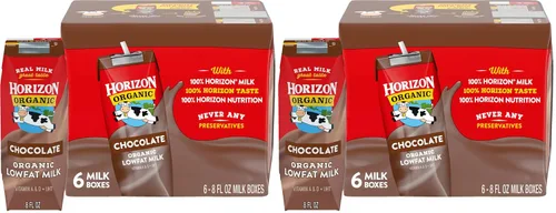 Vista 18 de Horizon Organic Cajas de leche bajas en grasa, 1% estables, paquete de 0.21-0.28 oz de proteína por porción