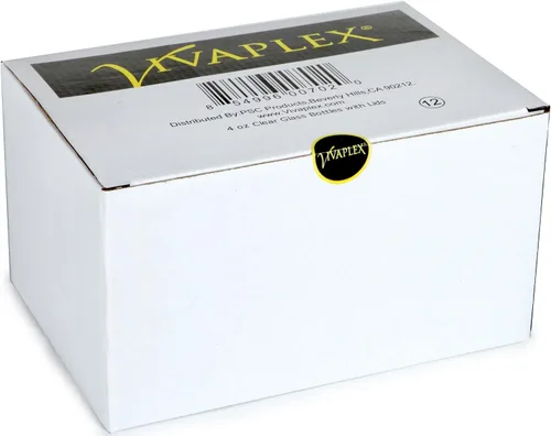 Vista 2 de Vivaplex, 12, botellas de vidrio transparentes, de 4 onzas, con tapas