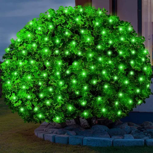 Vista 11 de Meteds 6 pies x 4 pies luces LED de red de Navidad con cable verde, luces de red impermeables certificadas UL conectables para arbustos, árboles