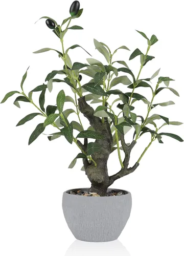 Vista 12 de KAIRNE Maceta floral de cerezo rosa artificial, 15.7 pulgadas de alto, plantas falsas de bonsái, plantas de imitación de flores, ramas decorativas
