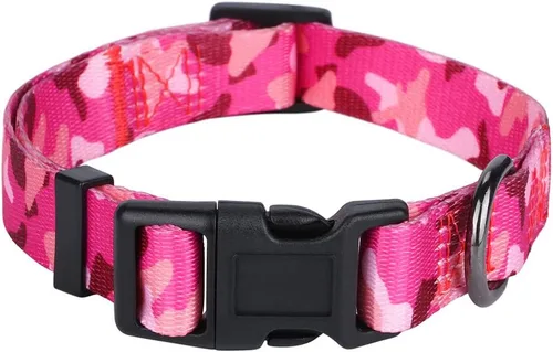 Vista 18 de Collar de perro para perros pequeños con patrón floral para hembras y perros, talla S A1_Girasol