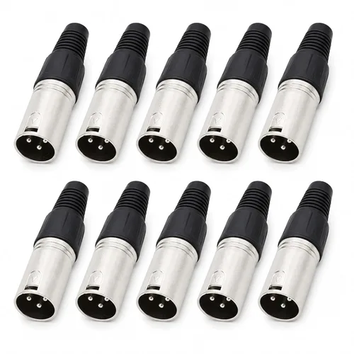 Vista 8 de 3-Pin XLR Male Connectors for Microphone Cables (2)
