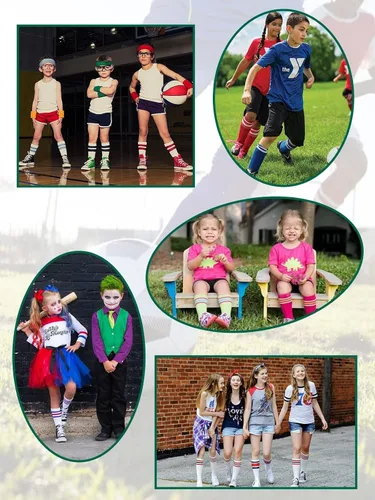 Vista 5 de Century Star Calcetines de fútbol para niñas y niños, calcetines de béisbol para jóvenes, calcetines de sóftbol para niños, calcetines deportivos