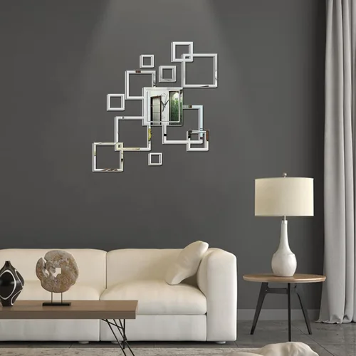 Vista 8 de Reloj de pared 3D DIY para decoración de sala de estar, moderno, silencioso, sin tictac, gran creatividad, sin marco, relojes de pared acrílicos