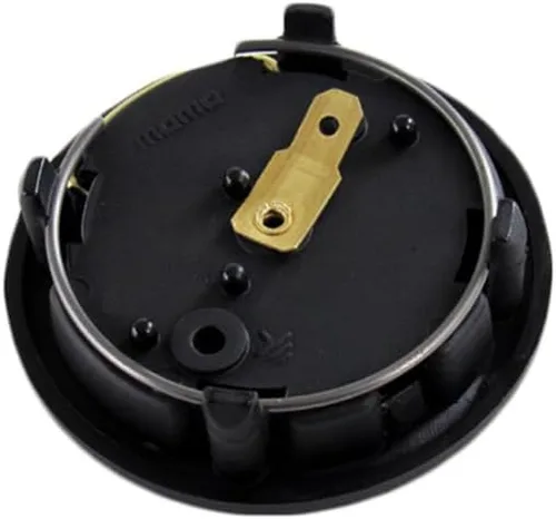 Vista 3 de Q1-TECH, botón redondo JDM universal para volantes aftermarket de 6 pernos con abertura de dos pulgadas 2" para botón de bocina (AUD-BK)
