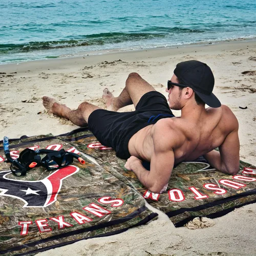 Vista 3 de NORTHWEST NFL Houston Texans Toalla de Playa, Libre de Arena, Suave, Absorbente y de Secado Rápido, 30" x 60", Rayas Legacy