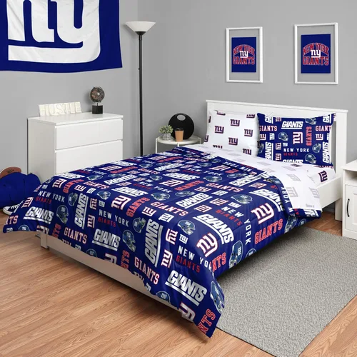Vista 13 de FOCO Juego de ropa de cama unisex para adultos con logotipo del equipo de la NFL, sábanas y fundas de almohada, juego de ropa de cama de 5 piezas