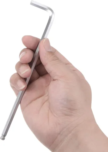 Vista 5 de uxcell Llave hexagonal de extremo de bola de 1/4", herramienta de reparación CR-V de brazo largo en forma de L, SAE 4 piezas