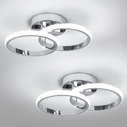 Vista 10 de CANEOE Lámparas de Techo LED Redondas Modernas, 6000K Blanco Frío, Lámparas de Techo para Pasillo, Luces de Techo Cerca del Techo para Baño