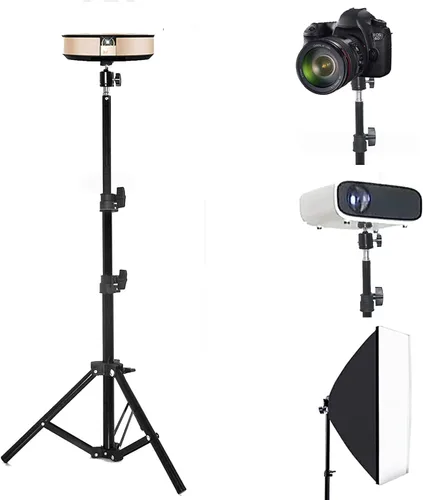 Vista 10 de Soporte de suelo para proyector, soporte de trípode portátil, soporte plegable para proyector, cámara, cámara web (18 a 40 pulgadas), soporta hasta