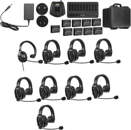 Vista 24 de Saramonic WiTalk-WT2D Full Duplex Wireless Intercom Headset System para 2 Personas 1.9GHz Comunicación Intercomunicador Auriculares con Estuche
