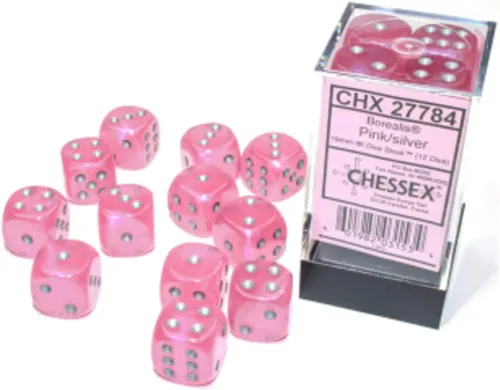 Vista 2 de Chessex Borealis 27784 - Bloque de dados luminarios d6 de 0.630 in (12 dados)