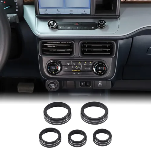 Vista 9 de Cubierta de anillo de botón de palanca de cambios de automóvil compatible con Ford Maverick 2022-2024, cubierta de anillo para palanca de cambios