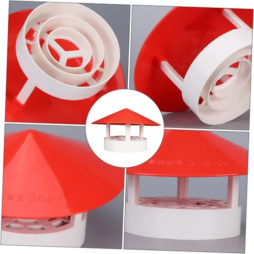 Vista 3 de MERRYHAPY 1pc impermeable Smokestack Cap Pvc cubierta de chimenea para protección contra el tiempo embudo protector para ventilación de techo