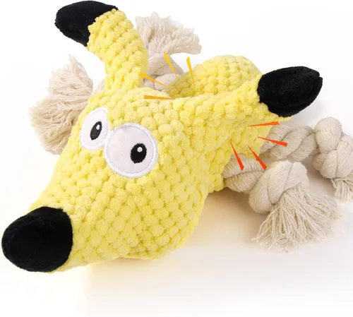 Vista 8 de Letsmeet Juguetes de Pato Actualizados para Perros para Masticadores Agresivos Juguetes para Cachorros con Papel Crujiente y Chirriador, Juguetes