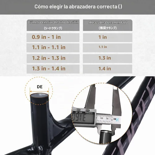 Vista 3 de Azarxis Abrazadera de poste de asiento de bicicleta de liberación rápida de aleación de aluminio para tija de sillín de bicicleta Clip de 1.126 in