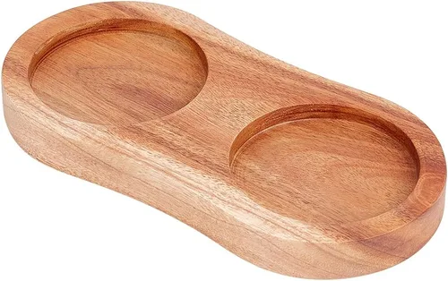 Vista 8 de GORGECRAFT Bandeja de molino de sal y pimienta, bandejas de molienda de pimienta de madera, bandeja de servir de té de condimentos de bambú