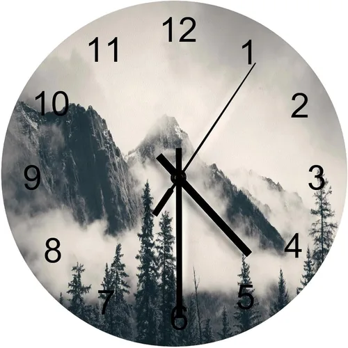 Vista 38 de Reloj de Pared de Flores Silencioso Sin Tictac Operado por Batería, Caricatura de los 70s Linda Flor Abstracta Pastel Margarita Reloj Floral