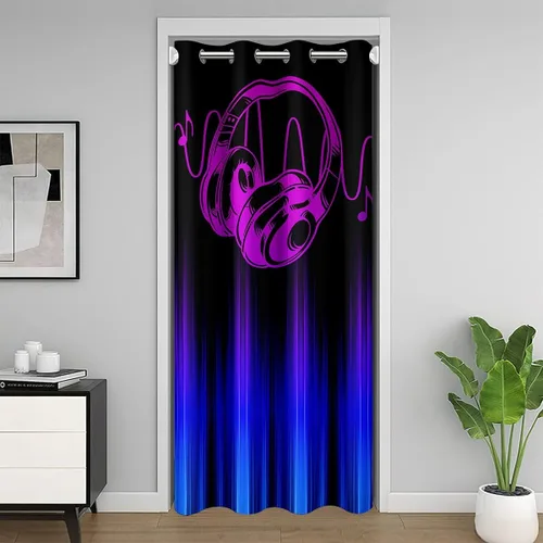 Vista 21 de Feelyou Math Equation - Cortina de puerta (1 panel, 34 x 80 pulgadas)