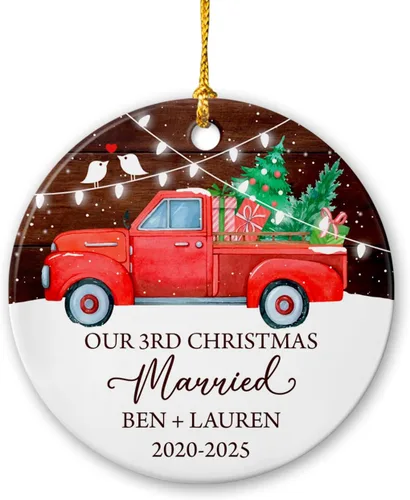 Vista 8 de Adorno de cerámica personalizado para la segunda Navidad de león para bebé, regalo de 2º adorno de árbol de Navidad de león para bebé, recuerdo