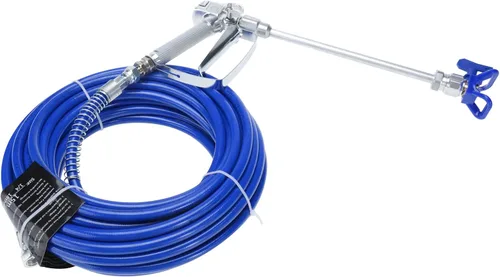 Vista 9 de YaeTek Kit de manguera de pistola de pintura sin aire, tubo de fibra de alta presión de 50 pies x 1/4 pulgadas, manguera de pulverización de pintura