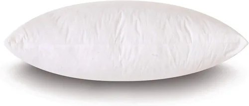 Vista 3 de Almohada cuadrada de lujo hipoalergénica de 32 x 32 pulgadas, 100 % plumas, funda de algodón 100% batista, nunca envasada al vacío, sin olor