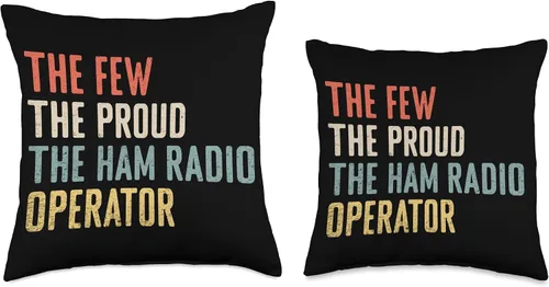 Vista 3 de Ham Radio Operator Gifts Amateur Radio Accessories Amateur Retro The Few The Proud The Ham - Almohada de operador de radio, 16 x 16 pulgadas