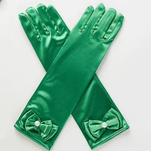Vista 7 de Accesorios de disfraz Diadema de princesa, guantes de joyería verdes, disfraz de fiesta de Halloween