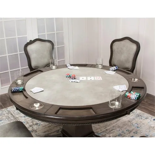 Vista 3 de Sunset Trading Vegas - Juego de mesa de comedor/póker, gris envejecido