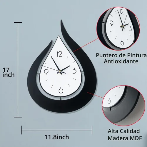 Vista 2 de Relojes de pared decorativos para decoración de sala de estar, modernos relojes de pared grandes que funcionan con pilas para dormitorio, oficina